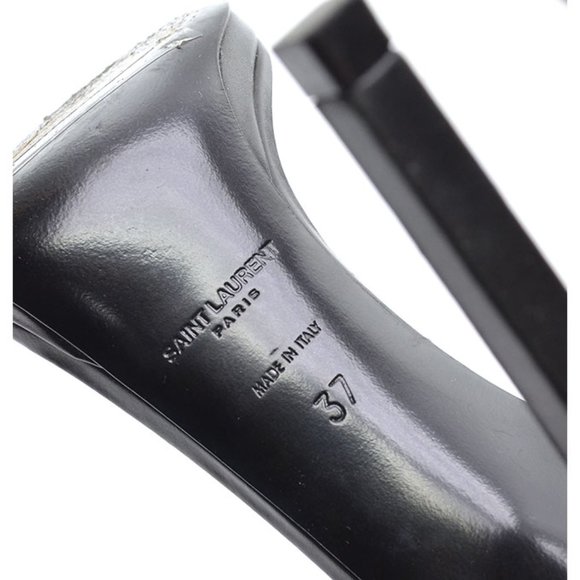 Saint Laurent Black Studded Sandals - Picture 7 of 9